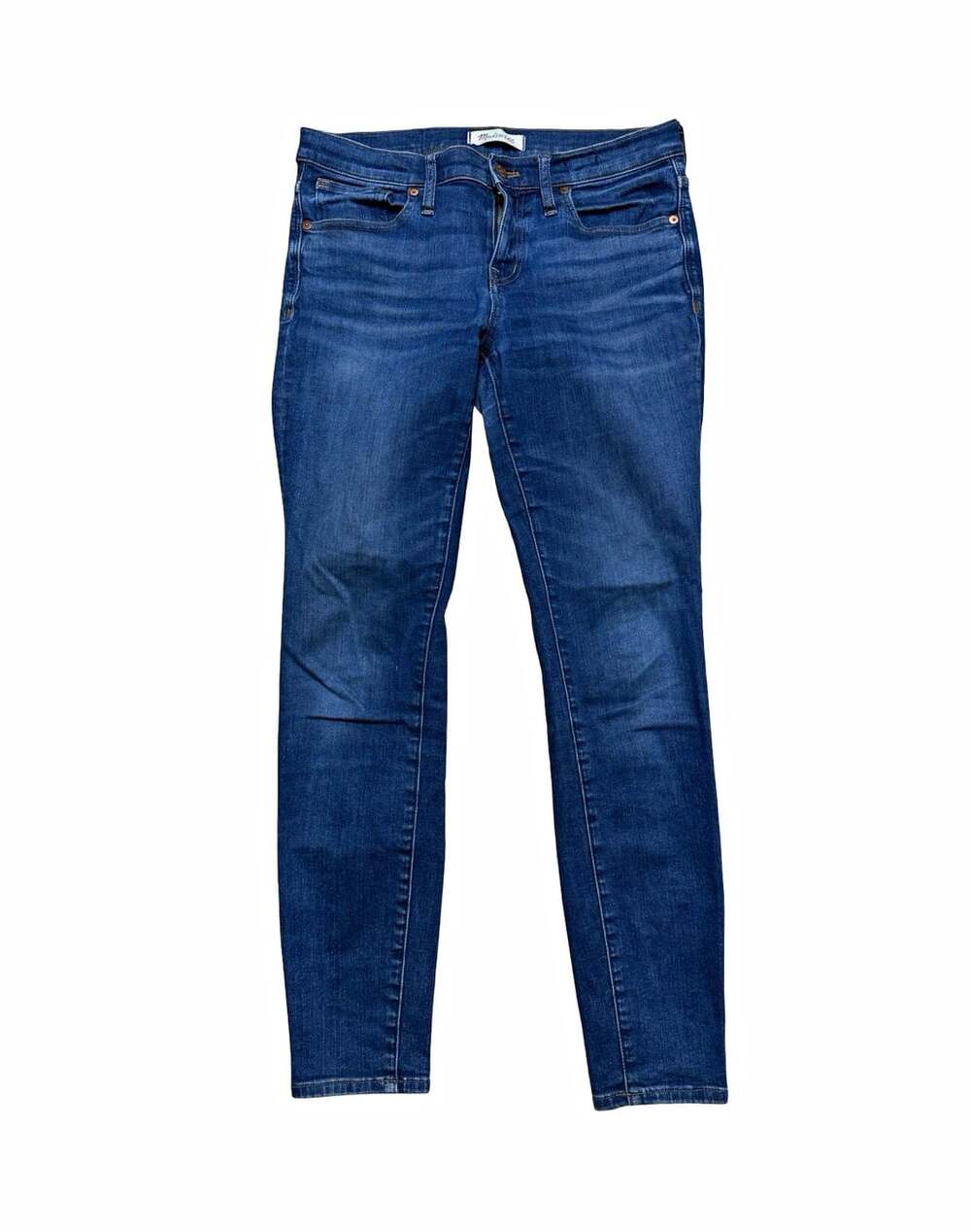 Madewell Skinny Jeans Womens 28 Blue Medium Wash Stretch Mid Rise 5-Pocket